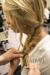 明星编双鱼骨辫,时尚潮流新风向